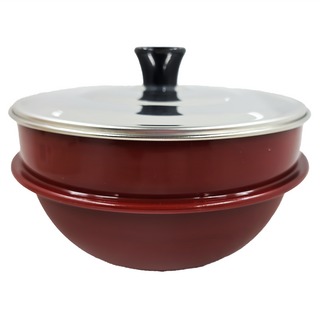 Sanpuli 山蒲利 古早味鍋燒麵碗 1100ml 直徑16x8.8cm 耐溫+100度~-20度 台灣製, 紅色, 1個