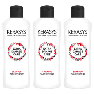 KERASYS 損傷修護洗髮精 額外護理, 180ml, 3瓶