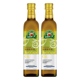 得意的一天 極選酪梨油, 100%歐洲原裝進口, 含73.9%不飽和脂肪, 專利伸縮油嘴設計, 油質穩定發煙點250度以上, 500ml, 2瓶