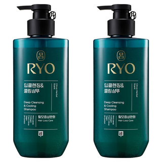 RYO 呂 韓方頭皮瞬效修護洗髮精 清爽控油 480ml 深層清潔 頭髮護理, 2瓶