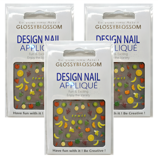 GLOSSYBLOSSOM 可愛美甲貼 Set Design 水果圖案, 蔬果, 3組