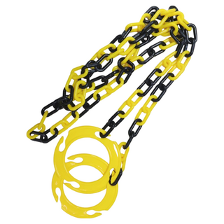 SELLERY 舍樂力 交通錐套鍊組 搭配三角錐使用 拆卸簡單, 鍊條 2M + 套環 內直徑 8cm, 1組