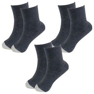 Amiss 機能感 竹炭無勒痕穴道防滑襪3入組 #1601-8