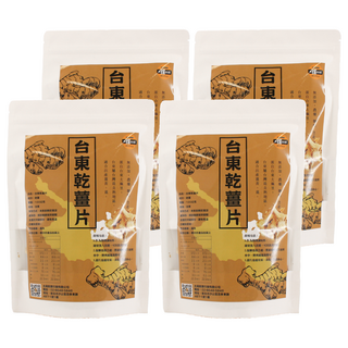 太禓食品 台東乾薑片 嚴選台東老薑 低溫乾燥 保留香味 料理煮茶都OK, 100g, 1份, 4包