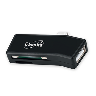 E-books Type C多功能複合式 OTG 讀卡機 支援SDXC Micro SD 讀寫方便, T41, 1個