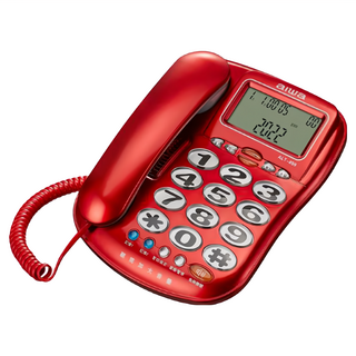 aiwa 愛華 超大字鍵助聽有線電話 紅色 ALT-889 來電顯示