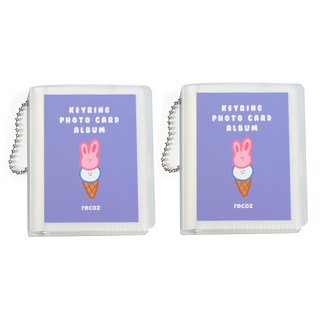 recoz 硬殼小卡收藏冊 36格 2入組, 半透明, 36張