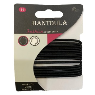 SY BANTOULA 超彈力髮束 Set 14, 時尚配飾, 細款黑色