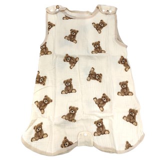 愛北鼻 棉花糖背心式防踢被 建議身高50-80cm, M, Teddy熊 棉花糖