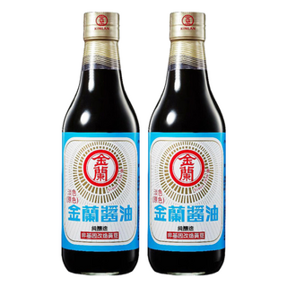 KIMLAN 金蘭 淡色醬油，適合白肉、海鮮料理，非基因改造黃豆, 590ml, 2瓶