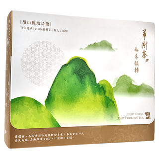 HGT 華剛茶業 萌來運轉 梨山輕焙烏龍茶包禮盒, 100%臺灣茶, 無人工添加, 40包, 1盒