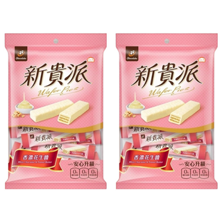 77 新貴派 香濃花生白巧克力夾心酥 酥脆多層夾心 小條包裝, 118g, 2袋