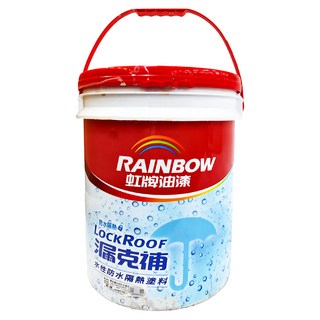 RAINBOW 虹牌油漆 424 漏克補水性隔熱防水塗料, 雪銀, 18.925L, 21kg, 1桶