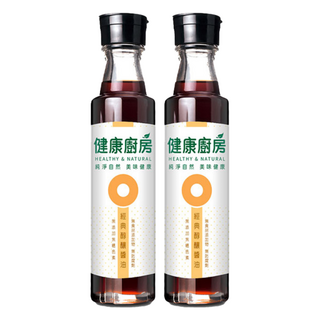 健康廚房 經典醇釀醬油, 美國非基改黃豆片, 古法釀造150天自然發酵, 300ml, 2瓶