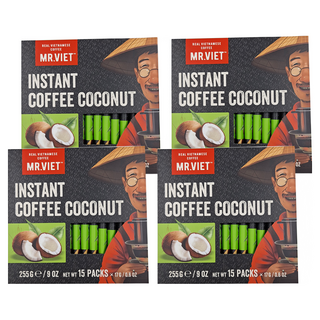 MR.VIET 椰子即溶咖啡粉, 17g, 15入, 4盒