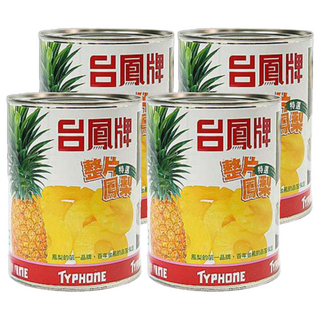 台鳳 整片鳳梨, 真空包裝不含防腐劑, 酸甜適中, 保留鳳梨原有營養, 565g, 4罐
