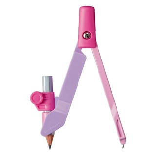 KUTSUWA 三角形變型圓規 CP214PU 紫色 學生用 幾何繪圖工具 輕巧易攜帶, 1個