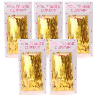 LivingDA 派對雨絲簾 5入, 5包, 金屬金