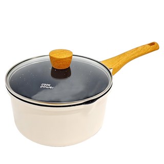 cook power 鍋寶 Lumi系列不沾鑄造單柄湯鍋 20cm 附鍋蓋, 白色, 1個