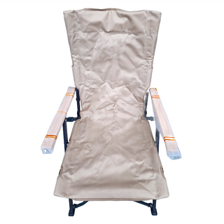 後背優化鐵鋁款大川椅 4件裝, 卡其色, 1個