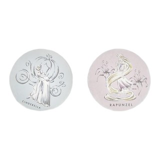 收納王妃 插畫公主系列 硅藻土杯墊 圓 2件組, 花朵馬車, 1盒