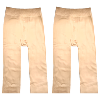 內刷毛造型保暖褲襪, 膚色, 不適用