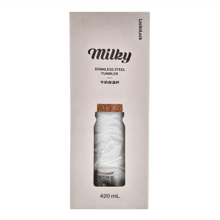 LocknLock 樂扣樂扣 牛奶保溫杯 單品 LHC4222WHT WHT-CN-8-STS, 420ml, 1個