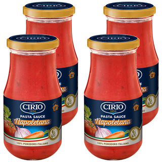 CIRIO 經典拿坡里紅醬, 嚴選番茄, 蔬菜調製, 不含防腐劑, 省時便利, 享受義式風味, 420g, 4罐
