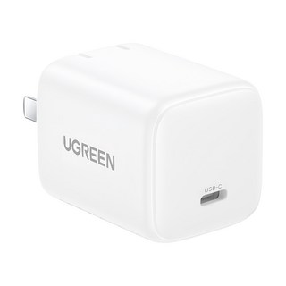 UGREEN 綠聯 USB-C充電器 GaN 快充版 電源供應器 30W, CD319, 1盒