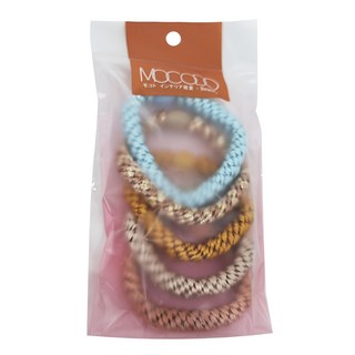 BEAUTYOUNG 妝漾 韓系時尚髮圈 5條 Set, 螺旋編織 彈性佳, 春夏款