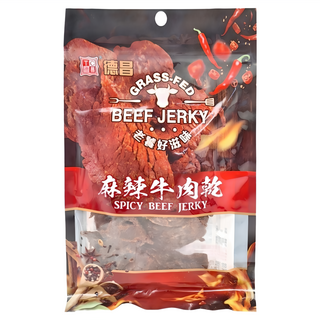 德昌 麻辣牛肉乾 草飼好滋味, 100g, 1包