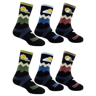 woawoa 【日出百岳插圖款】極致速乾羊毛登山襪 L號 3入組 登山健行襪, 1入, 日出玉山, L