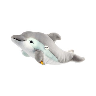 Steiff 金耳釦泰迪熊 Cappy Dolphin 柔軟絨毛海豚造型 德國品牌, 35cm, 1個