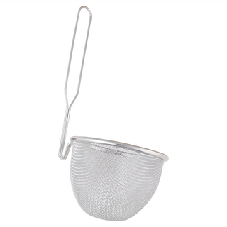 日式火鍋瀝水漏勺 優質不鏽鋼製成 高密度漏網 可掛於鍋沿, 1個