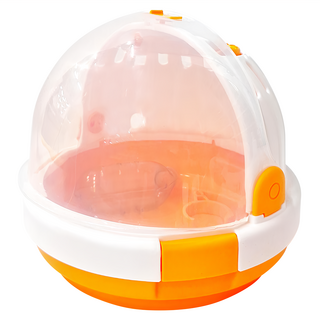 Carno 卡諾 UFO外出籠 優質PVC材質 適用於攜帶鼠、倉鼠、松鼠、灰鼠等, 琥珀橙, 1個