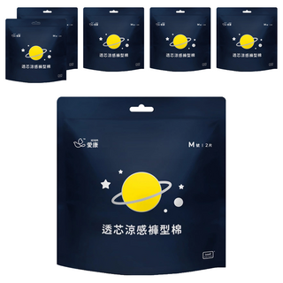 icon 愛康 透芯涼感褲型棉 300cc極致吸力 植物萃茶樹薄荷精油, M, 2片, 6包