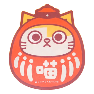 黃阿瑪的後宮生活 滑鼠墊 黃阿瑪達摩 適用於辦公桌與家用書桌 橡膠底部 布面表層, 1個