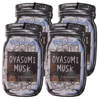 John's Blend 吊掛式香氛片 持續時間約2-4週 適用於車內/室內/辦公室/廁所, 白麝香, 4片