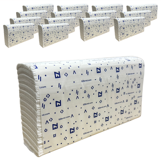 EZ BRND 大五折雙層廚房紙巾/擦手紙 雙層加厚 天然原生紙漿, 1入, 15包