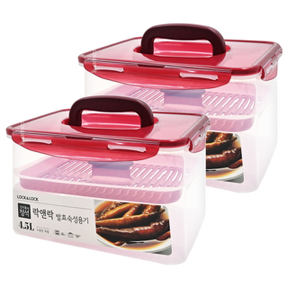 LocknLock 樂扣樂扣 醃漬專用提把保鮮盒, 4.5L, 2個