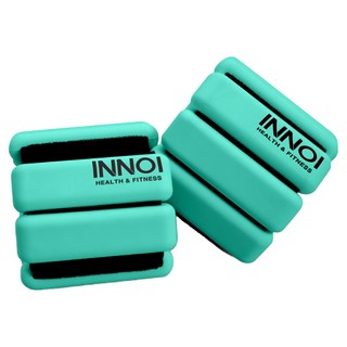 INNOI 矽膠手腕腳踝負重沙袋 2件組, 薄荷綠, 900g