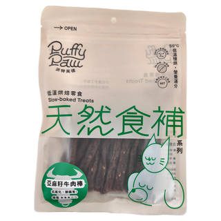 Puffy Paw 派特芙德 天然食補系列 低溫烘焙零食 犬貓用, 亞麻籽牛肉, 70g, 1包
