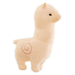 Mega 治癒系羊駝絨毛玩偶 55cm 柔軟舒適, 白色 草泥馬