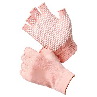 PORA BELLA 瑜珈露指健身防滑手套 HA001, 粉色, 均碼, 1雙