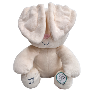 GUND 小兔躲貓貓互動玩偶，適合10個月以上寶寶, 1個, 白色, 36.8cm