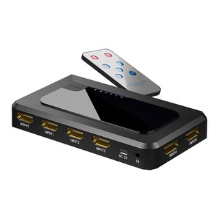 山澤 HDMI 5進1出 螢幕切換器 4K高畫質 3D影像, 1個, 黑色