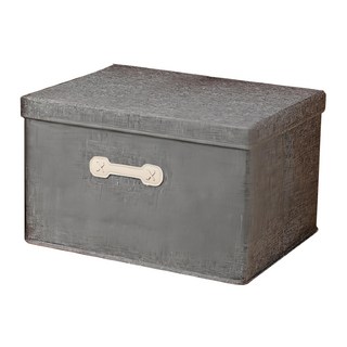 加厚手提可堆疊牛津布收納儲物箱 45L, 竹炭灰, 46 x 36 x 28cm, 1個