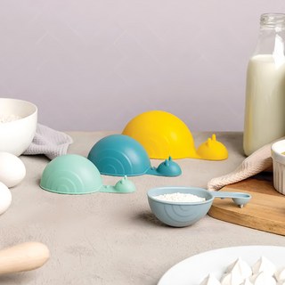 OTOTO Shelly 量杯量匙套裝 一組四入 食品級PP材質 不含雙酚A(BPA Free), 1個