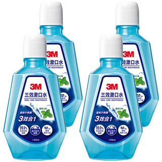 3M 三效漱口水 薄荷口味, 120ml, 4瓶