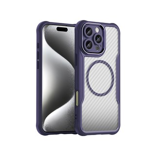 領先Pro 鋁合金鏡頭框 碳纖紋磁吸防摔殼 兼容MagSafe 親膚手感